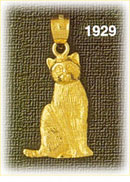 14K Gold Pet Cat Charm