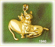 14K Gold Siamese Cats Charm