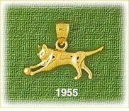 14K Gold Cat Playing w/Ball Of Yarn Charm