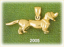 14K Gold 3D Beagle Dog Charm