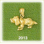 14K Gold 3D Cocker Spaniel Charm