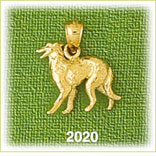 14K Gold 3D Friendly Dog Charm