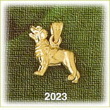 14K Gold 3D Dog Charm