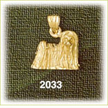 14K Gold 3D Yorkie Charm
