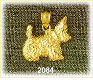 14K Gold Aberdeen Scottish Terrier Charm
