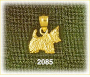 14K Gold Aberdeen Terrier Charm