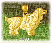 14K Gold English Cocker Spaniel Charm