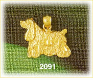 14K Gold American Cocker Spaniel Charm