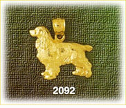 14K Gold Spaniel Charm