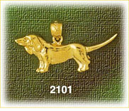 14K Gold Beagle Charm