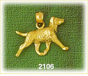 14K Gold Dalmatian Charm