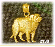 14K Gold St. Bernard Charm