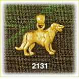14K Gold Dog Charm