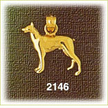14K Gold Large Dog Charm