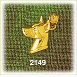 14K Gold Dog Head w/Collar Charm