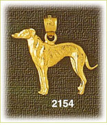14K Gold Greyhound Charm