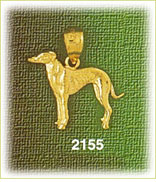 14K Gold Greyhound Sight Hound Charm