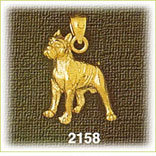 14K Gold Bull Terrier Charm