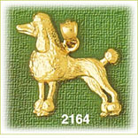 14K Gold Groomed Poodle Charm