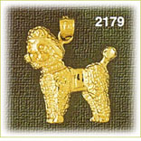 14K Gold Bichon Frise Charm