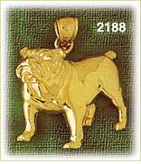 14K Gold Bulldog Charm