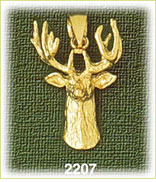 14K Gold Deer Charm