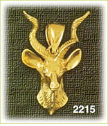 14K Gold Young Male Deer w/Antlers Charm