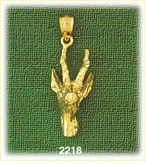 14K Gold Buck Charm