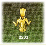 14K Gold Ram Charm
