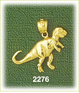 14K Gold T-Rex Charm