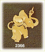 14K Gold Playing Elephant Charm