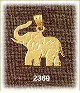 14K Gold Charming Elephant Charm