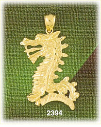 14K Gold Chinese Dragon Charm