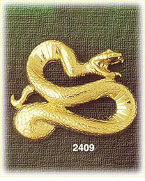 14K Gold Hissing Snake Charm