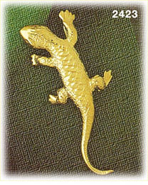 14K Gold Scaly Lizard Charm