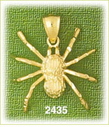14k gold spider charm