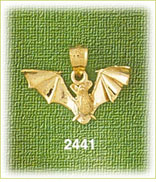 14K Gold Bat Charm