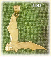 14K Gold Flying Bat Charm
