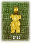 14K Gold Teddy Bear Charm