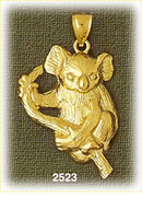 14K Gold Koala Bear Charm