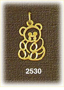 14K Gold Teddy Bear Koala Charm