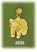 14K Gold Panda Charm