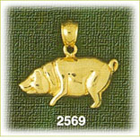 14K Gold Polished Charm