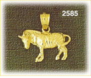 14K Gold Zebra Charm