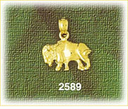 14K Gold Prairie Cow Charm