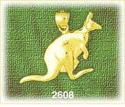 14K Gold Kangaroo Charm