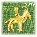 14K Gold Billy Goat Charm