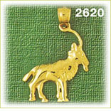 14K Gold Buck Goat Charm