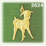 14K Gold Lamb Charm