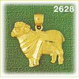 14K Gold Sheep Charm